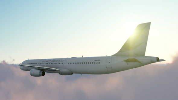 Airplane and Time-lapse Clouds alt