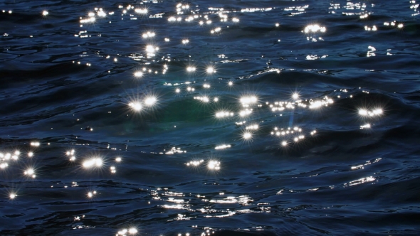 The Glare From the Sun on the Waves