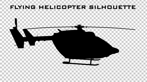 Flying Helicopter Silhouette alt