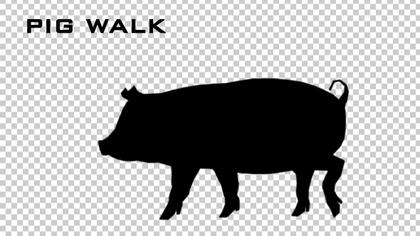 Pig Walk Silhouette alt