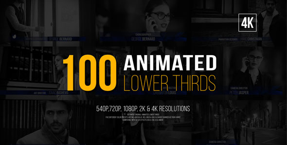 100 Animated Lower Thirds