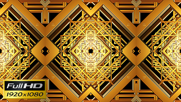 Art Deco Kaleidoscope Loop Background