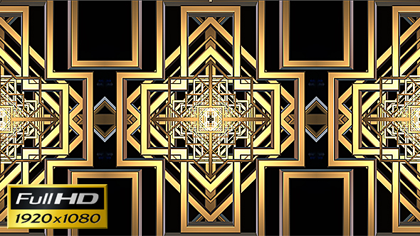 Art Deco Kaleidoscope Loop Background alt
