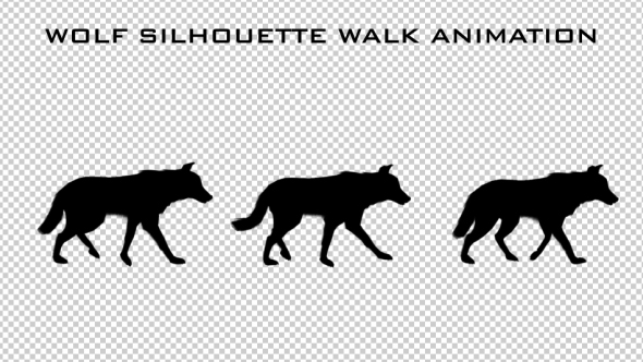 Wolf Silhouette Walk Animation alt