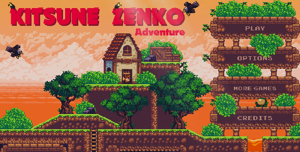 Kitsune Zenko Adventure-HTML5 gra platformowa