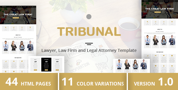 TRIBUNAL - Lawyer, Law Firm and Legal Attorney Template