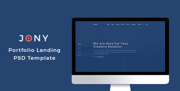 Joney - Portfolio PSD Template