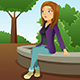 Young Woman Sitting in a Park - GraphicRiver Item for Sale