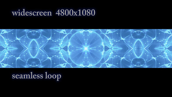 Translucent White Blue Kaleidoscope Widescreen