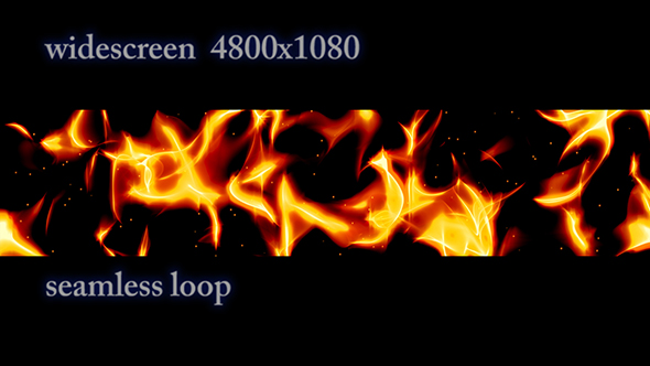 Stylized Fire and Sparks Widescreen alt
