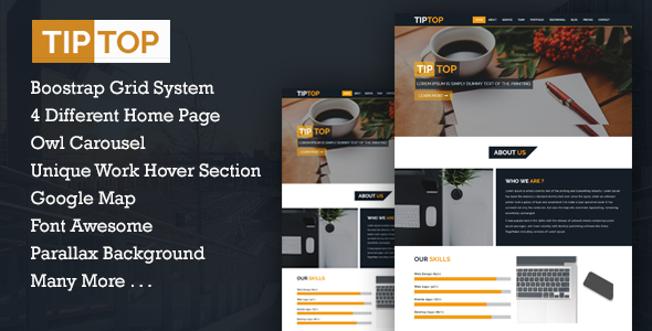 TIPTOP - Multipurpose One Page Template