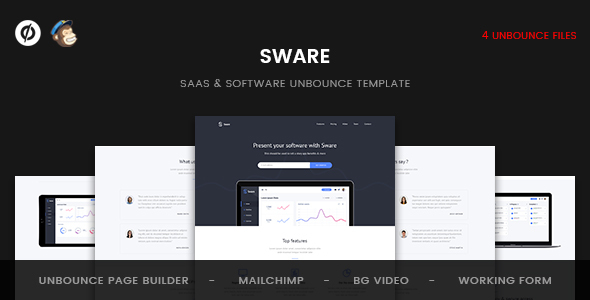 Sware – SaaS & Software Unbounce Template
