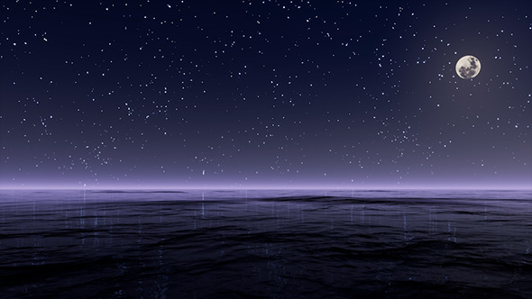 Starry Sky Reflection on Ocean