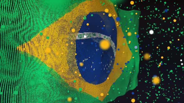 Brazilian Flag Particle Animation