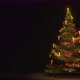 Christmas xmas tree decorated with balls, lights, fluffy ribbons and candles - VideoHive Item for Sale