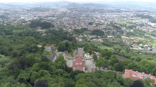 City View of Braga from Sanctuary of Bom Jesus, Portugal