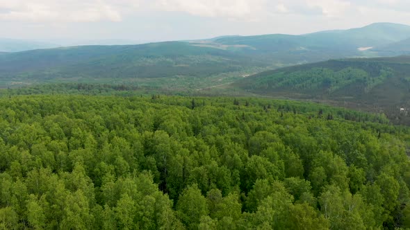 4K Drone Video of White Mountains near Fox, Alaska on Sunny Summer Day