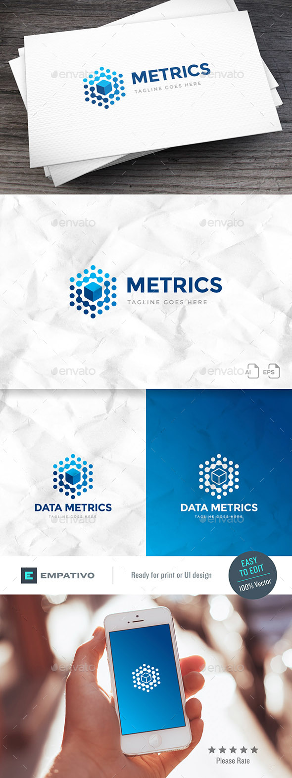 Data Metrics Logo Template