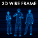 5 People N1 3D Wireframe Animation - VideoHive Item for Sale