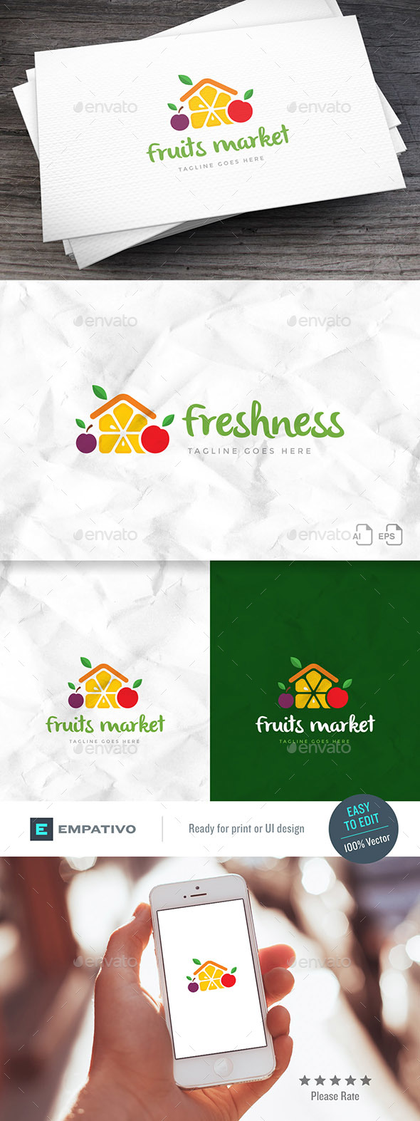 Fruits Market Logo Template