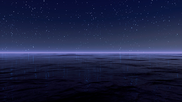 Starry Night At Sea 4K