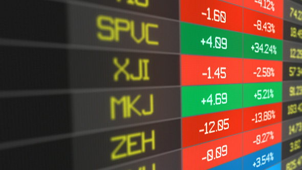 Stocks Price Table Loop - Extreme Closeup alt
