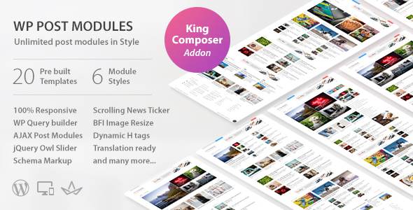 WP Post Modules for NewsPaper and Magazine Layouts - KingComposer Addon