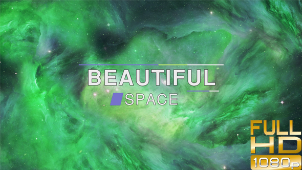 Beautiful Abstract Exciting Green Space Nebula alt