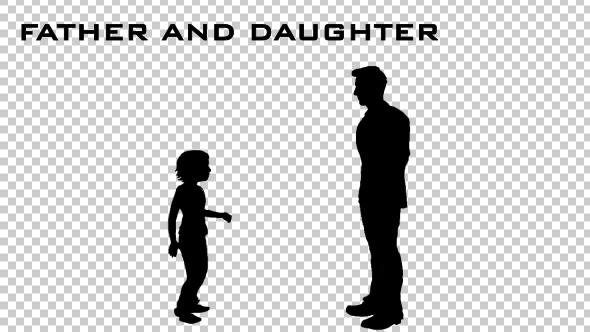 Father and Daughter Silhouette Animation alt