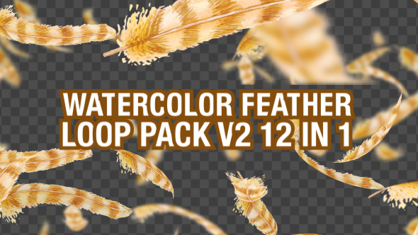Watercolor Falling Feather Pack V3 12 in 1 alt