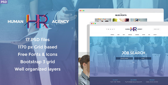 Human Agency - HR PSD Template