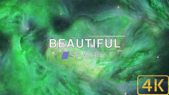 Beautiful Abstract Exciting Green Space Nebula Background