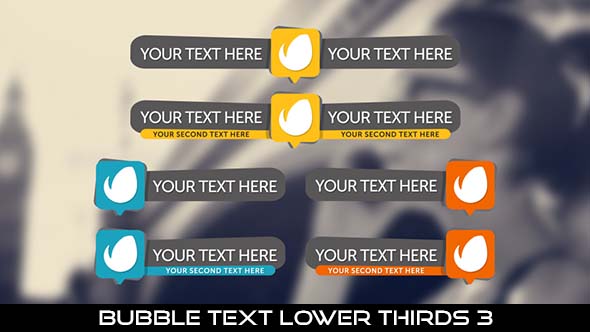 Bubble Text Lower Thirds 3