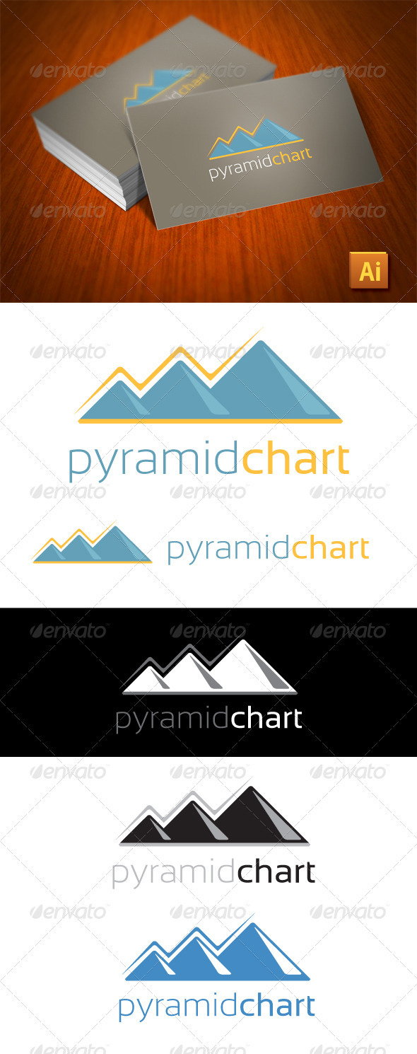 Pyramid Chart Logo Business