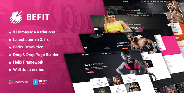 BeFit - Gym & Fitness Joomla template