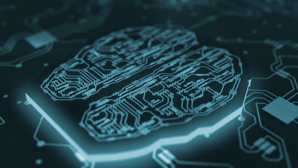 Digital Brain Artificial Intelligence Network Connection 01