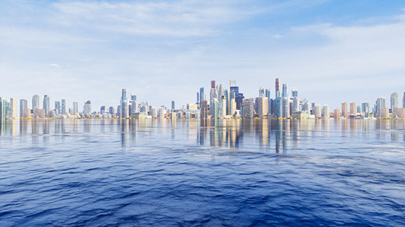 View of Modern City 4K / Videohive