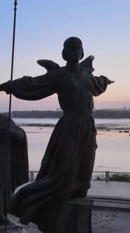 Monument To the Founders of the City in the Morning at Dawn