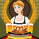 Oktoberfest Poster With Bavarian Woman - GraphicRiver Item for Sale