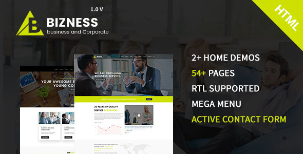 bizness - Business and Corporate HTML5 Template