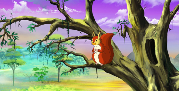 Cute Squirrel on a Tree UHD