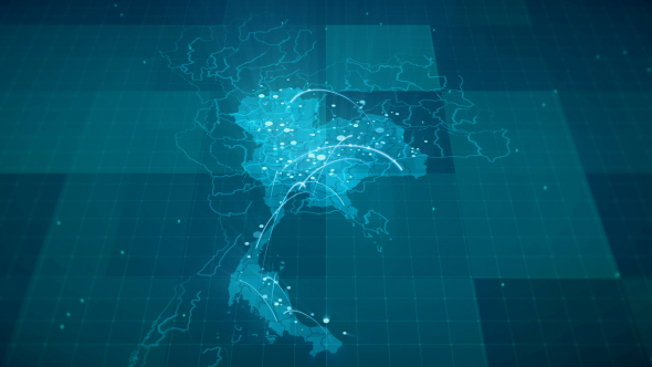 Globalization Thailand Map Animation HD alt