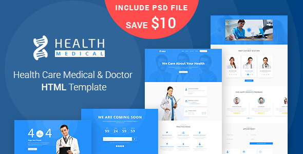 Health Care - Medical & Doctor HTML5 Template