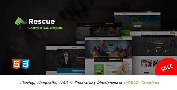 Rescue - Charity, Nonprofit, NGO & Fundraising Multipurpose HTML5 Template