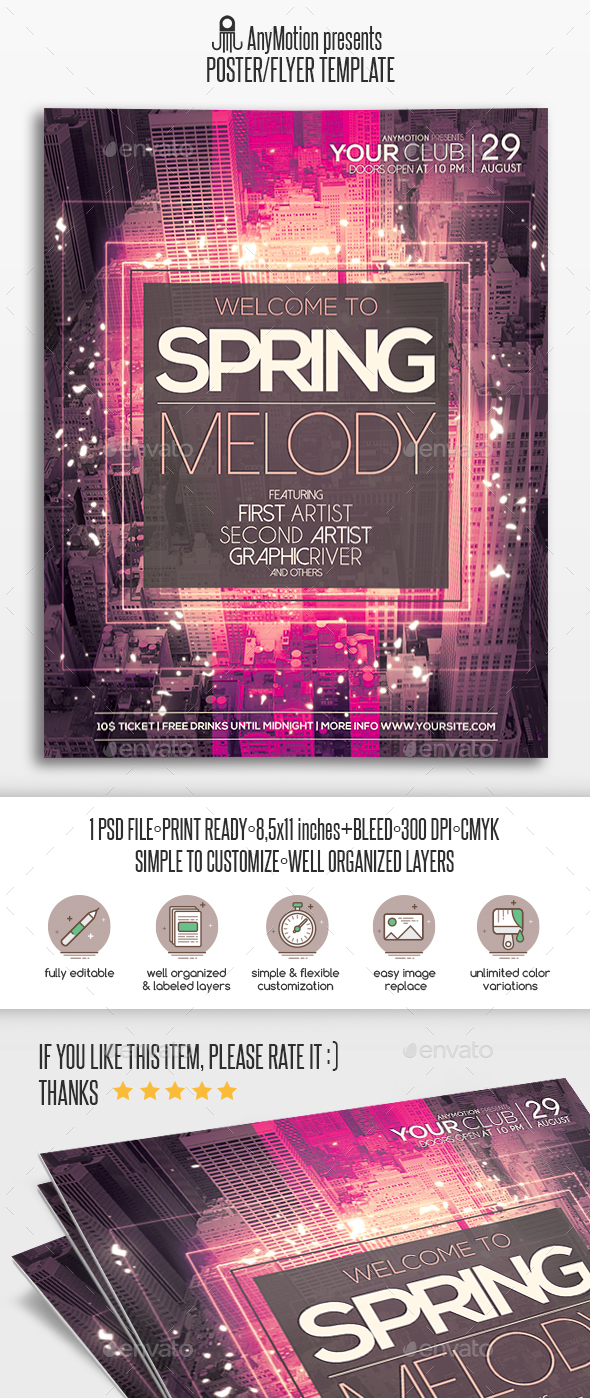 Spring Melody Flyer Template