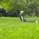 A Man Doing Yoga Exercises in the Park - VideoHive Item for Sale