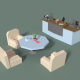 Low Poly Cartoony Office Reception - 3DOcean Item for Sale