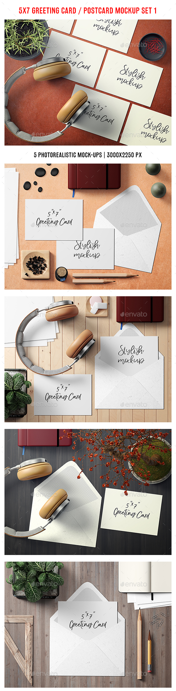 Download Postcard Mockup Graphics Designs Templates From Graphicriver PSD Mockup Templates