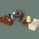 Low Poly Managers Room - 3DOcean Item for Sale