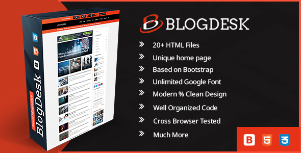 BlogDesk Business Responsive Magazine Template